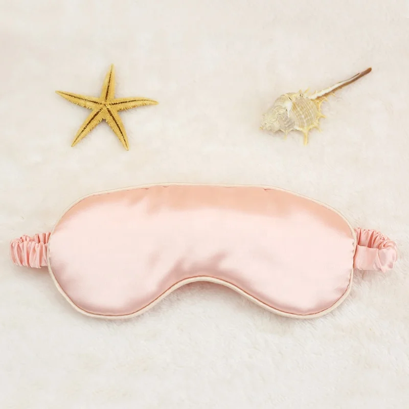
Customized Hot Sale Plain Satin Silk Two Side Beauty Sleeping Eyemask With Printing Logo For Spa 