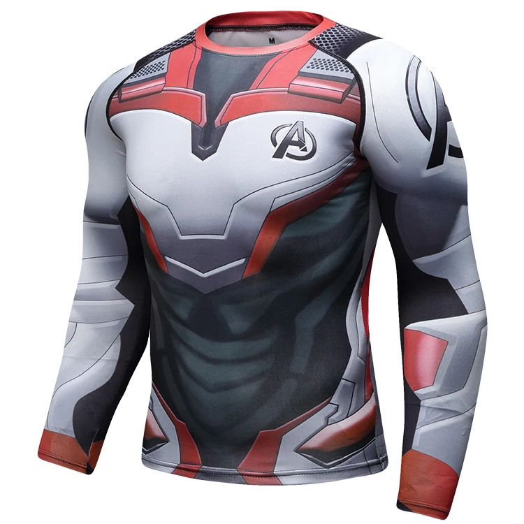 3D Printing  Shirts Wholesale Custom Clothes Superhero Endgame Gym Tshirt  Mens Slim Fit Shirts