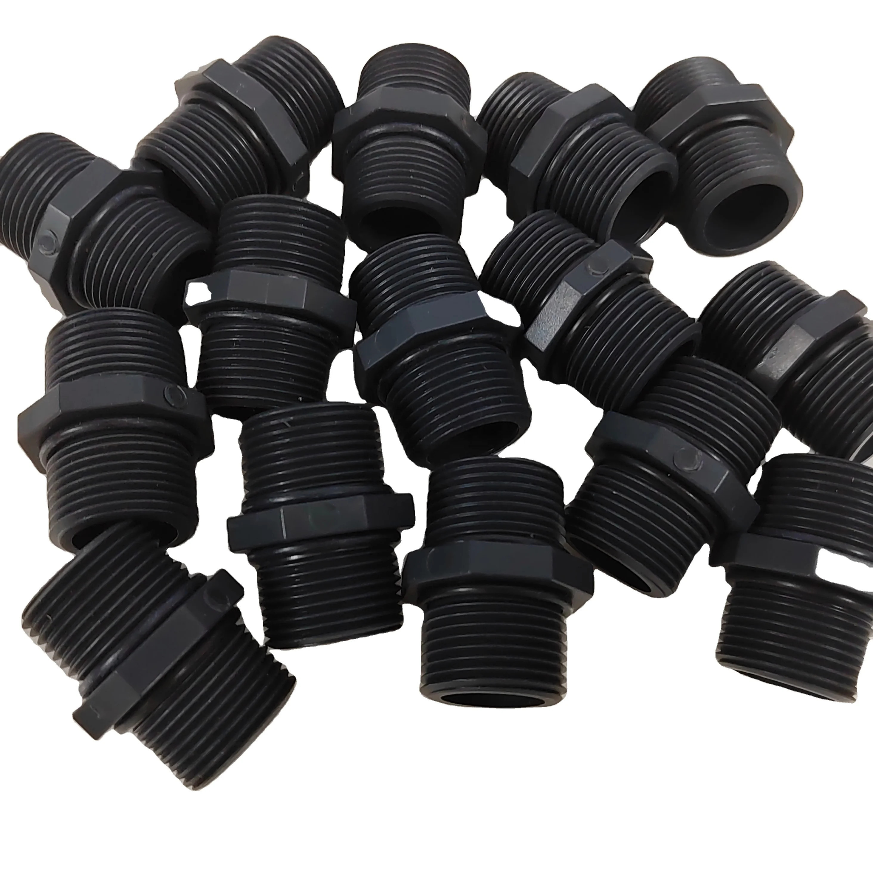 1/4-1 дюйм, двойной Внешний резьбовой адаптер из НПВХ niipple, фитинг для труб из ПВХ, пластиковая соска для воды