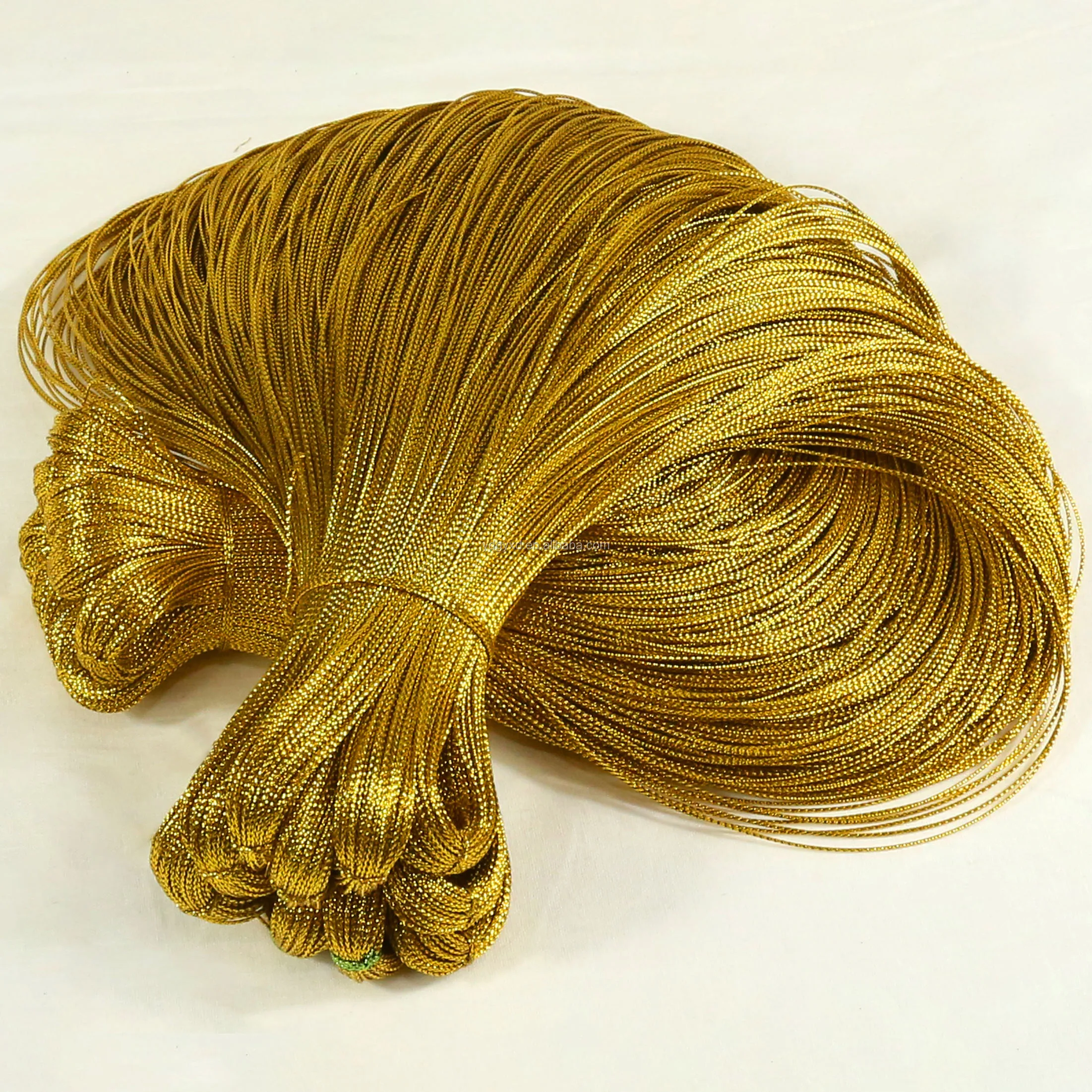 Высокопрочная Золотая толстая пряжа, 8 прядей, металлическая пряжа для шитья, для плетения