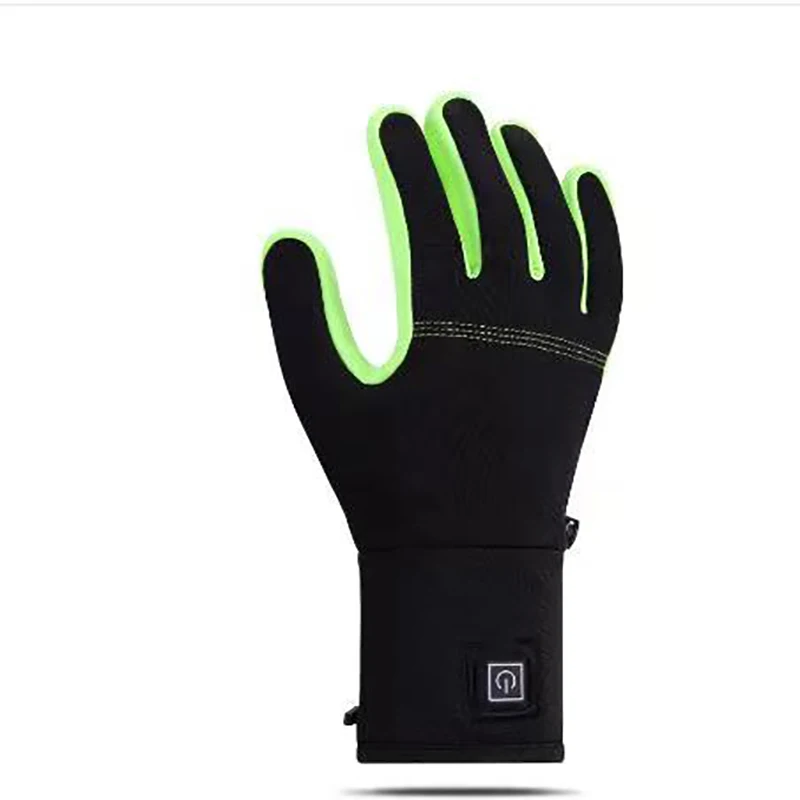 custom Full finger  Rechargeable battery heat electrical motorcycle warm black   safety heated gloves