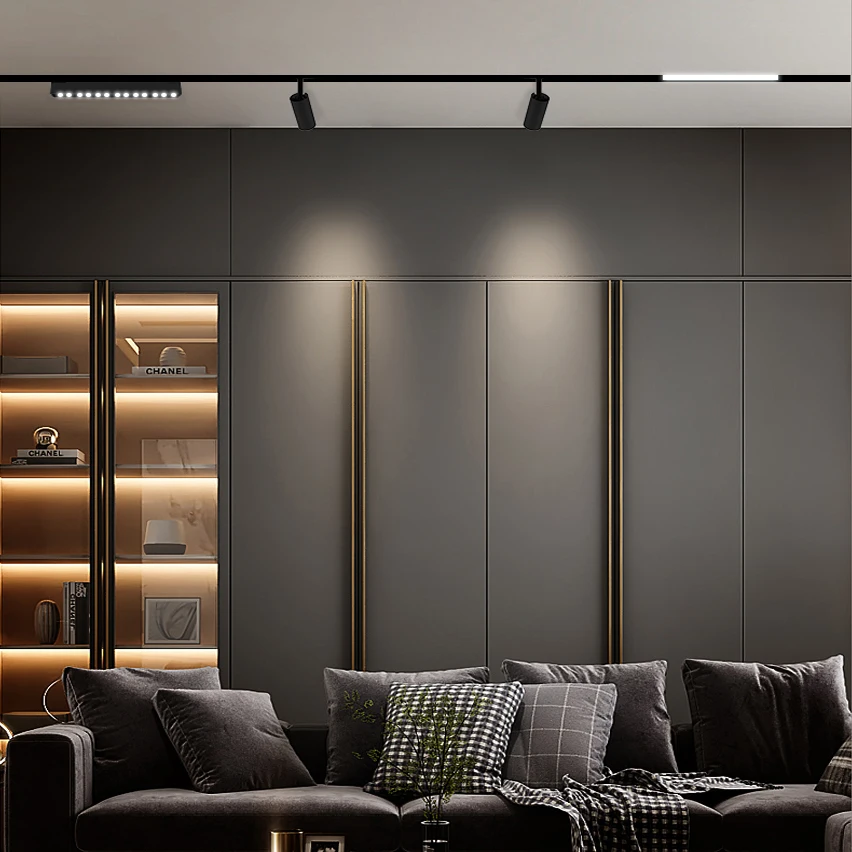 Новый дизайн магнитный рельсовый рельс на русском языке 1/2/3 м алюминиевый для системы освещения прожекторов