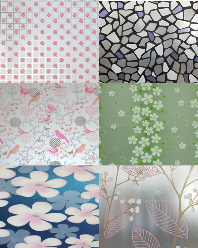 Anolly Hot Popular Elegant  Printed Window Film Glass Protect Decorate Vinyl Sticker Paper