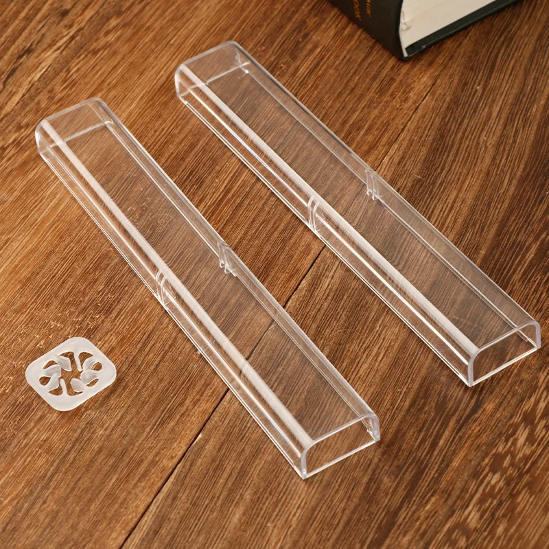 transparent pen case wholesale  Plastic gift of  Square Crystal pencil and cheap Lipstick case shelf Cosmetic pen