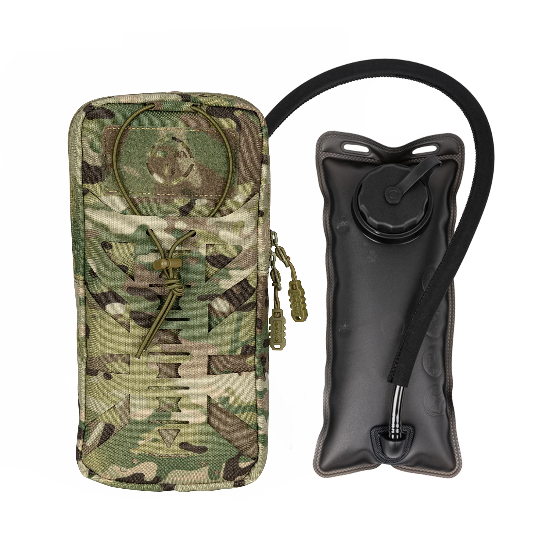 Нейлоновый Тактический гидратационный мешок TOPTACPRO 500D Cordura с внутренним пузырьком 1 л сумка для воды лазерной резкой мягкая гидратации