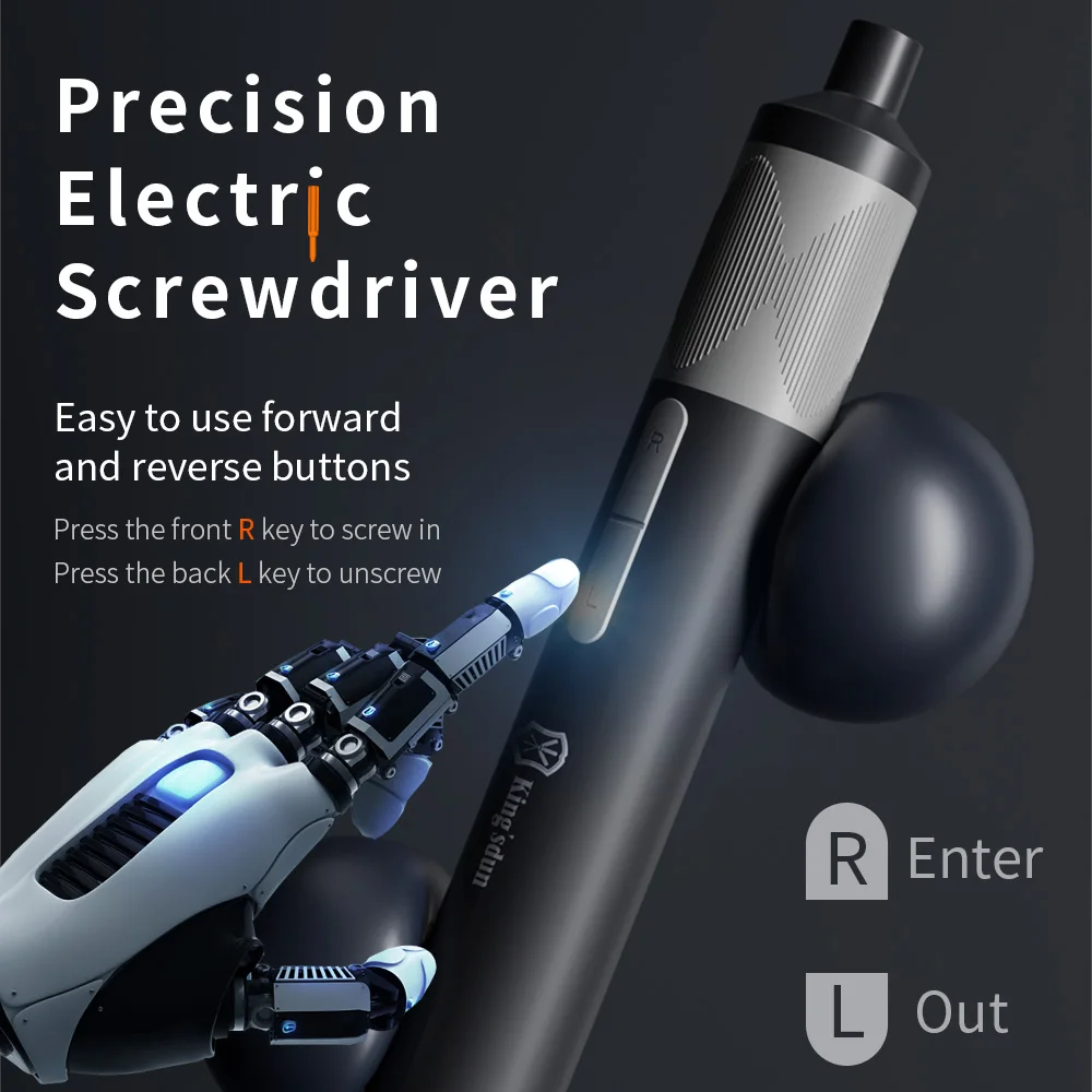 KS-882043 Multifunctional Electric Screwdriver Set 3.7V Adjustable Torque Cordless Power Screwdriver for Laptop Repairing