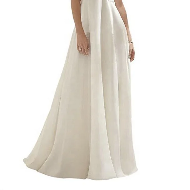 2023 new arrival backless train dress Lace Double V-Neck Sleeveless Evening Dress wedding dresses for women