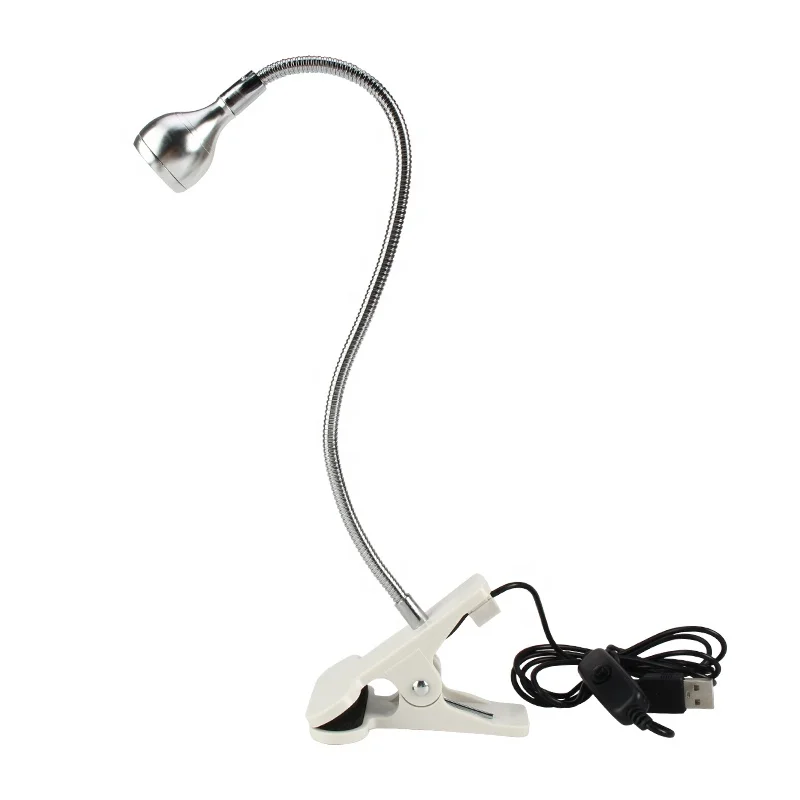 UV Led Lamp Purple Light Flexible Metal Tube USB Mini UV Gel Curing Ultraviolet Lights Desk Lamp Nail lamp Dryer Clip On Desk