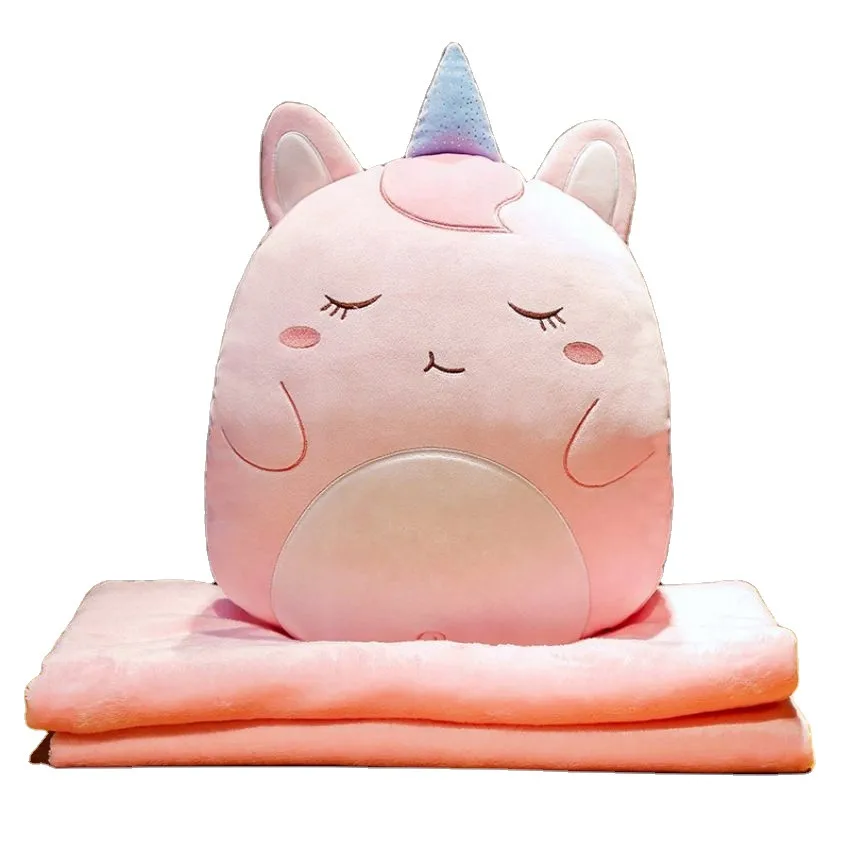 Ultra soft dinosaur pillow blanket 3 in 1 plush animal blanket pillow dinosaur unicorn toy plush security blanket hand warmer