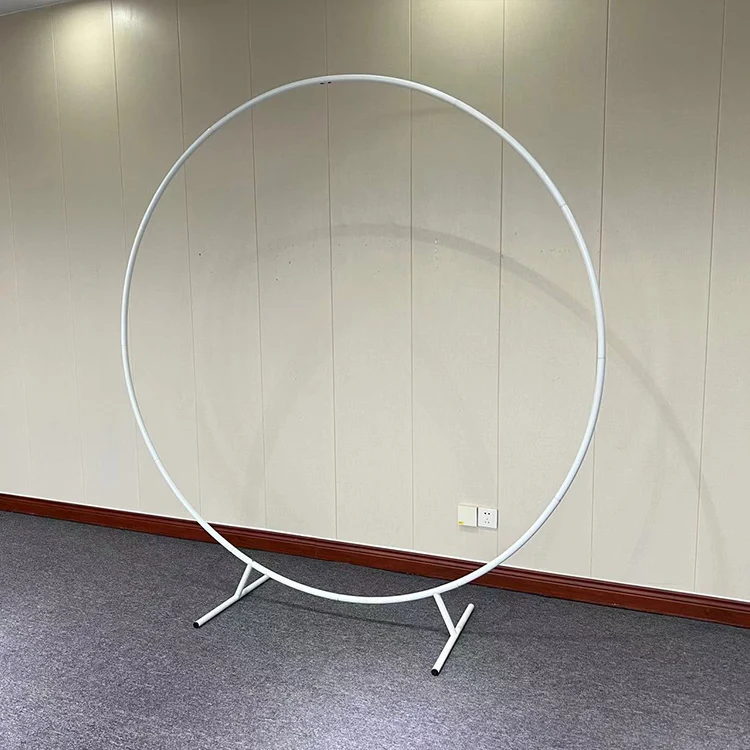 Event Backdrop Round Metal Arch Wedding Circle Gold Ballon Arch Stand Round Background