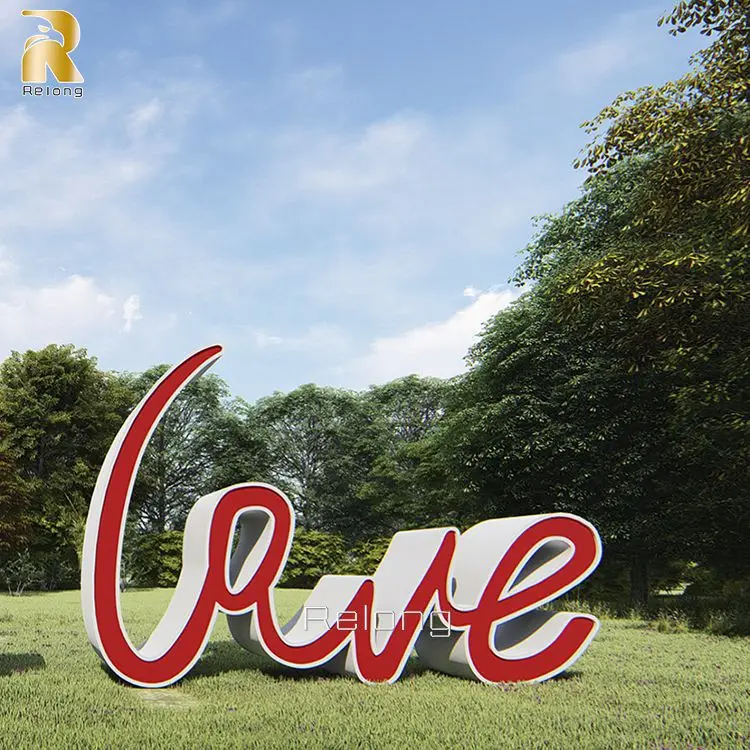 High Quality Custom Size Stainless Steel Love Statue Sculpture for Outdoor
