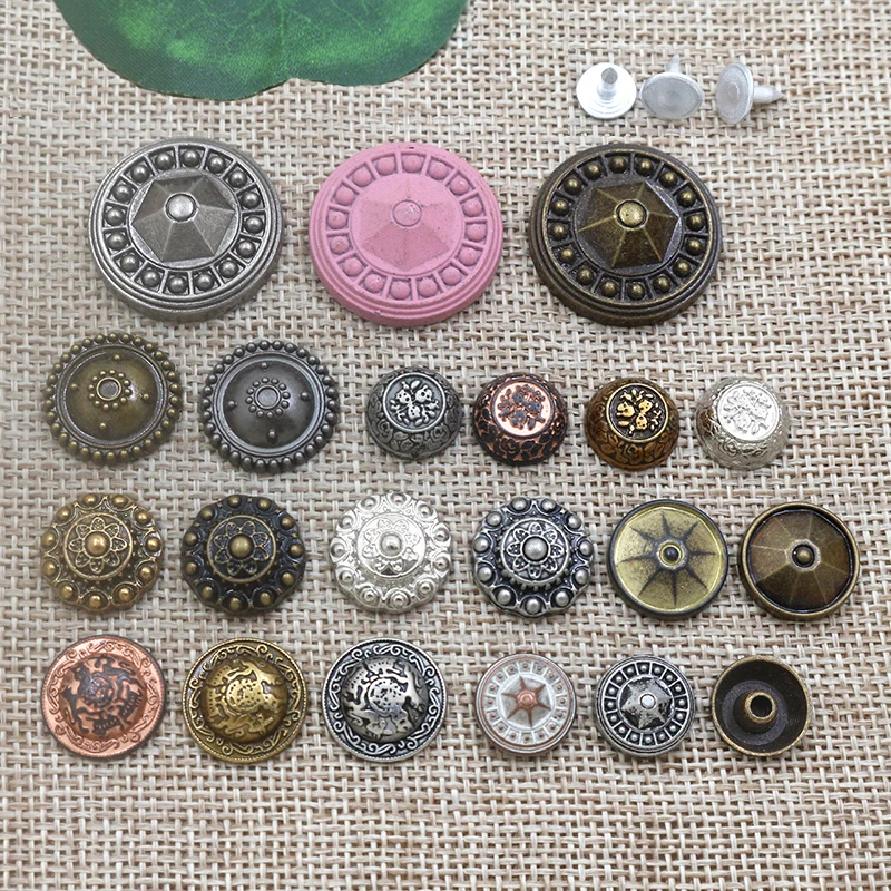 High quality custom fashion design alloy metal hat shape bags rivets for leather