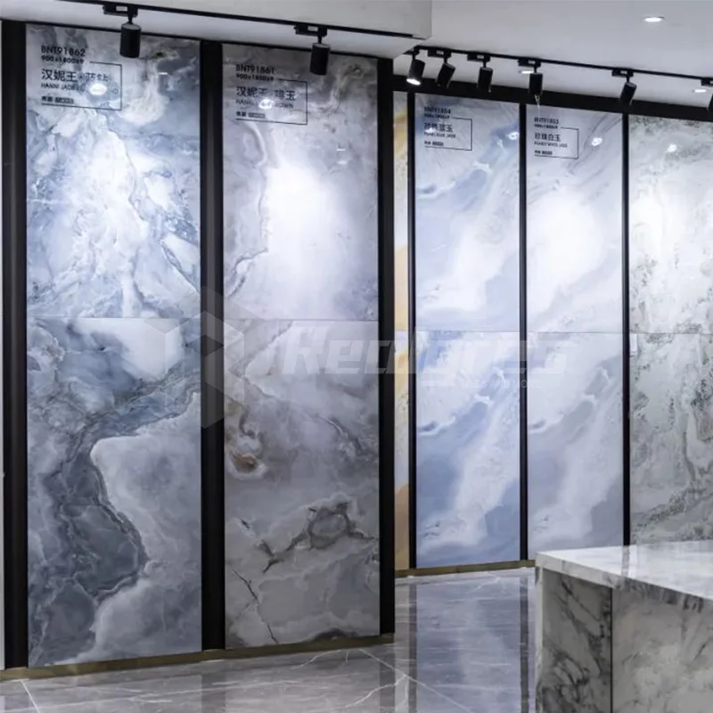 Realgres 9 Mm Floor And Wall Big Size Porcelain Slab Silky Surface Marble Look Light Grey Porcelain Slab