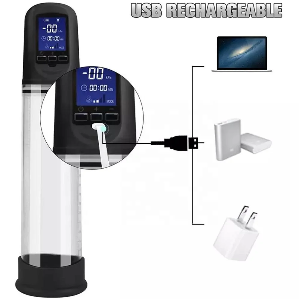 Penis Pump Penis Enlarger USB Rechargeable Electric Penis Enlargement Extender Vacuum Pump Sex Toys for Men
