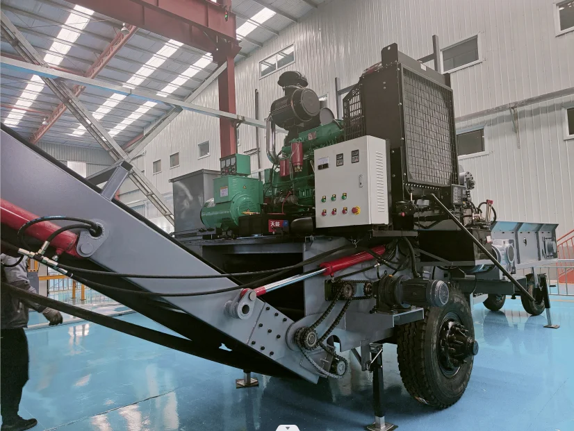 Flexible Chipping Device Mobile Diesel Wood Chipper Machine for Bamboo Wood Branches 3-5t/h Capacity Drum Wood Crusher Movable