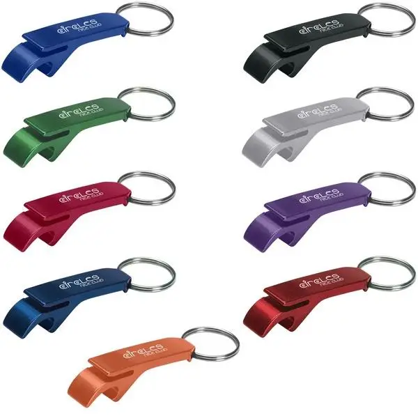 Customized Logo Promotional Mini Portable Llavero Keychain Key Ring Pocket Metal Aluminum Beer Bottle Opener