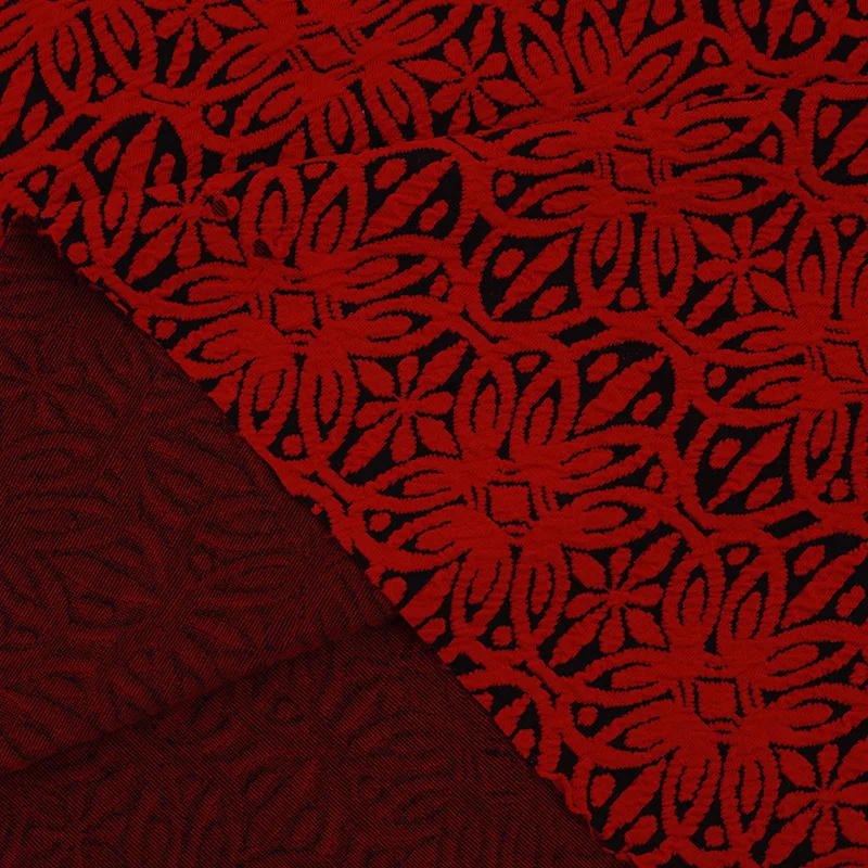 
Copper money knitted jacquard single side weft knitted dyed jacquard garment fabric 
