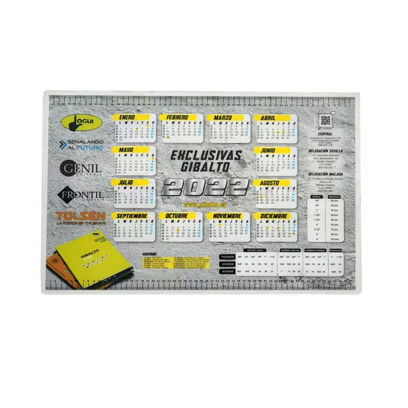 Customized PVC double-sided soft desk mat/personalized printing  office table pad