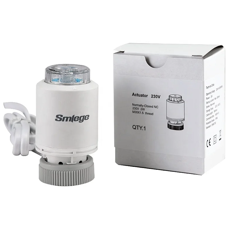 Under floor heating 24V electric thermal actuator nc