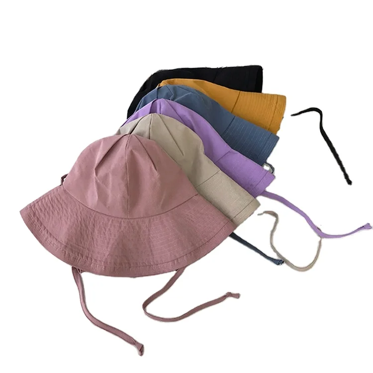 
High Quality Hot Sale Unisex Summer Outdoor Sports Sunscreen Visor Fisherman Wide Brim Bucket Fishing Hat With Rope Windproof 