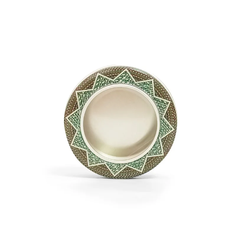 Round Window Custom Printed Saffron Packing Aluminum Tin Box Window Metal Container Round Saffron Packaging Tin Can Box