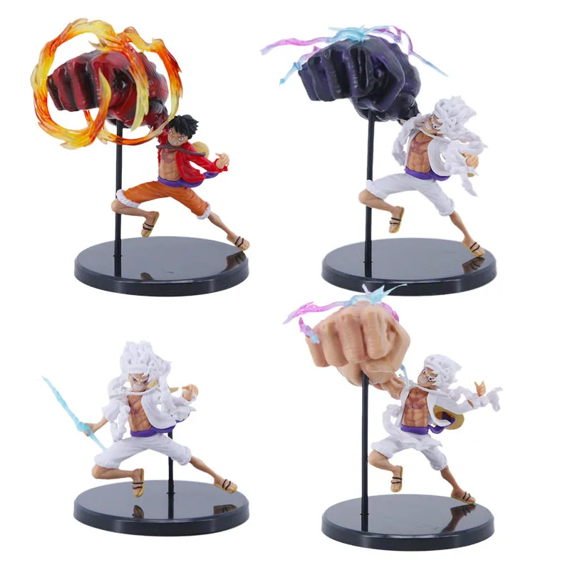 Cartoon Nika Gear Monkey D Luffy Muscle Combat Form Ornament Action Figure