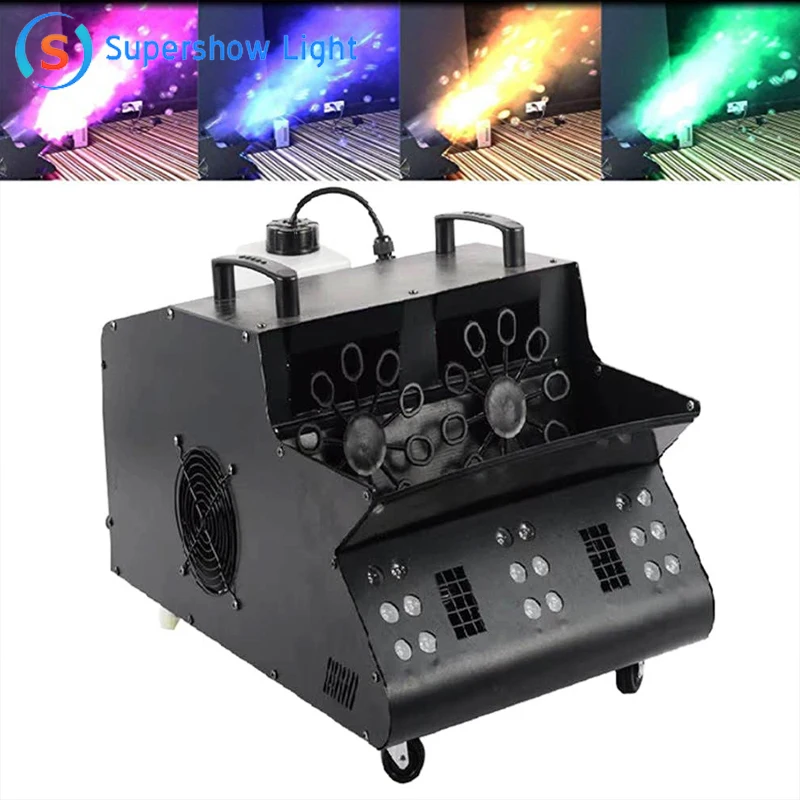 1200W DMX Remote Control LED Fog Smoke Bubble Machine For Wedding Party Stage Effects