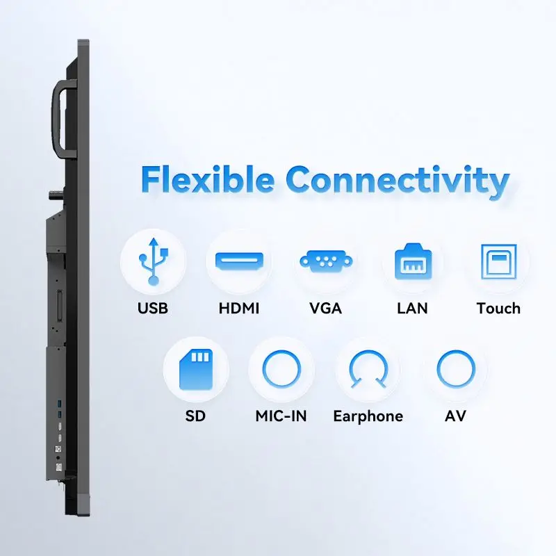 Factory wholesale 55 65 75 86 98 110 Inch Class Android LCD Digital Display Smart Board Price Interactive Whiteboard for sale