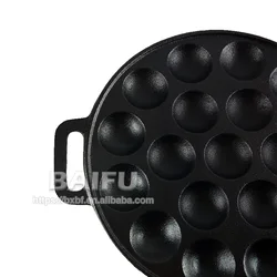 Factory Supply Pre-Seasoned Cast Iron Poffertjespan Dutch Mini Pancake Pans (19 Poffertjes)