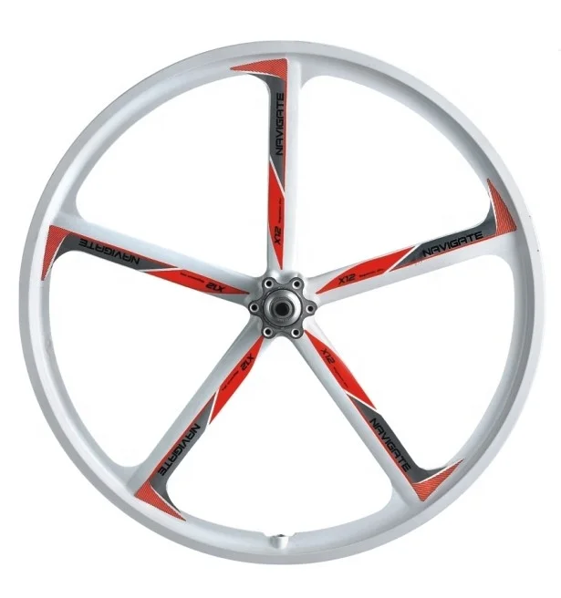 20 Inch Bike Rims Bicycle Wheels Bike Wheel 5 Spoke Wheels Magnesium Alloy Standard  QR Front Powder Coated Rims For City Bike