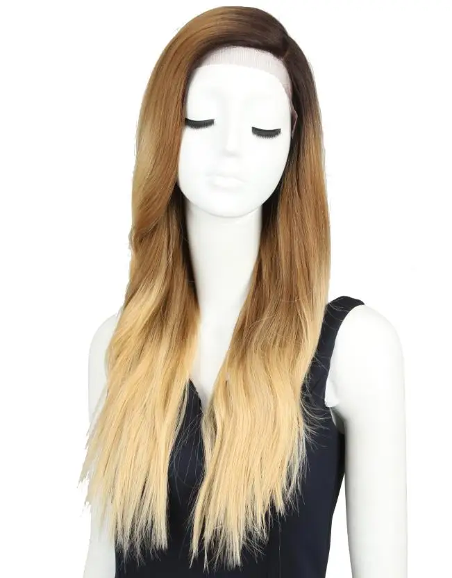 for women sleek wholesale factory supplier high temperature  heat resistant long super wave lace front wig synthetic hair wigs