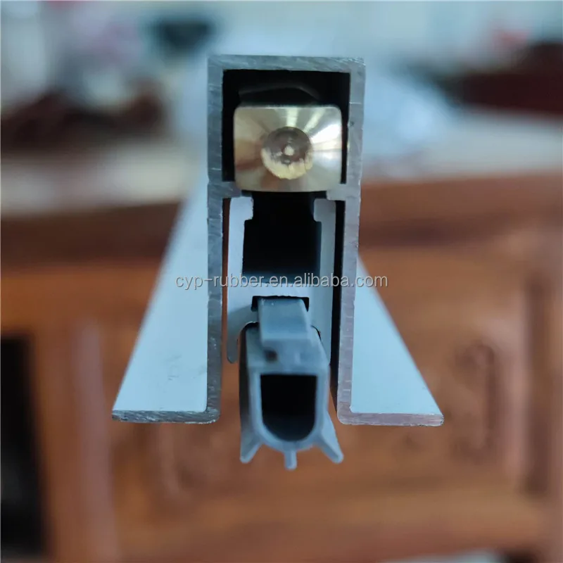 Factory Price Automatic Door Bottom Seal Width 14mm * Height 34mm  Aluminium  Acoustic Door Bottom Drop Seals for Wooden Doors