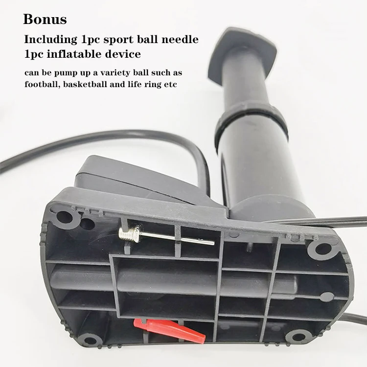 Mini Portable Bike Pump Bicycle Foot Pump Bicycle Air Pump with Pressure Gauge Accessories Fits Presta & Schrader Valve