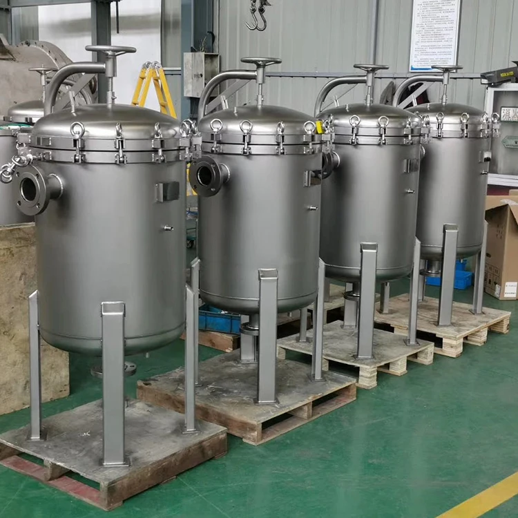 Customized  Design 02 Size 3 4 6 8 12 Multi Bag Filter Housings Liquid Stainless Steel Bag Filter Housing for Liquid Filtration