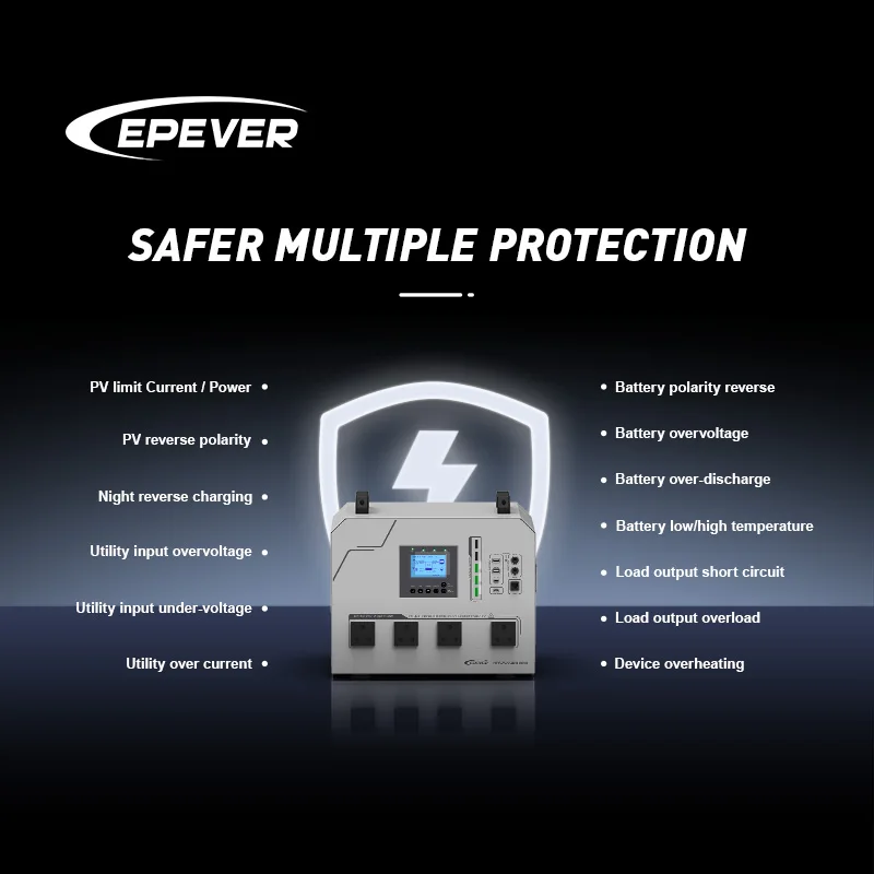 Epever 2560Wh 2500W Power Bank Power Station Generator Energy Storage Battery System Solar Generator for Home Use
