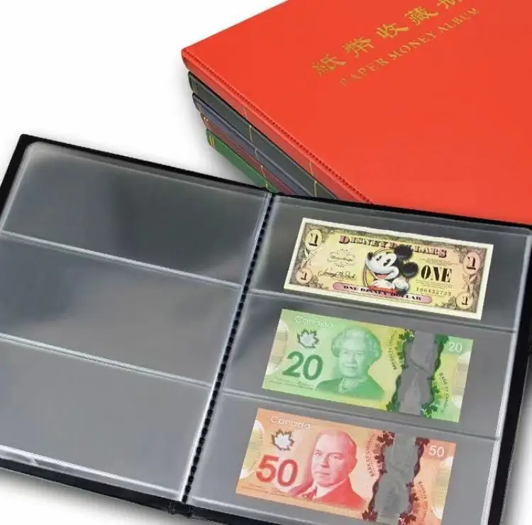 PCCB 20 sheet 60 pockets plastic Album paper money book
