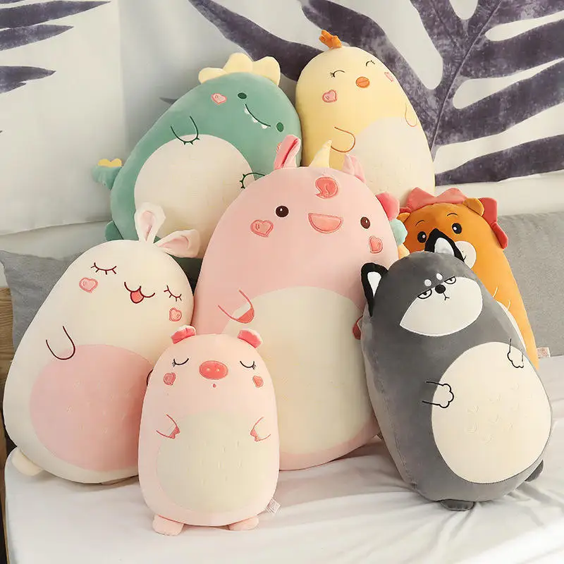 Kawaii Super Soft Hugging Pillow for Baby 45cm Pillow Stuffed Animal Dinosaur Rabbit Baby Animal Pillow