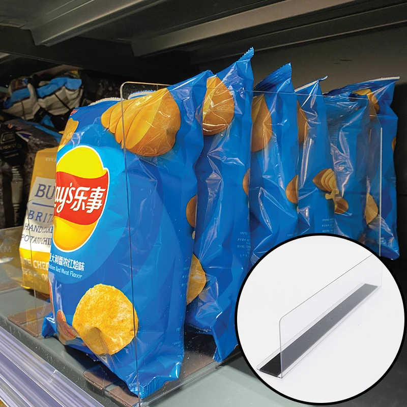 Hgh Quality Customized Clear PVC Shelf Dividers L Shape Supermarket Commodity Divider for Retail Stores