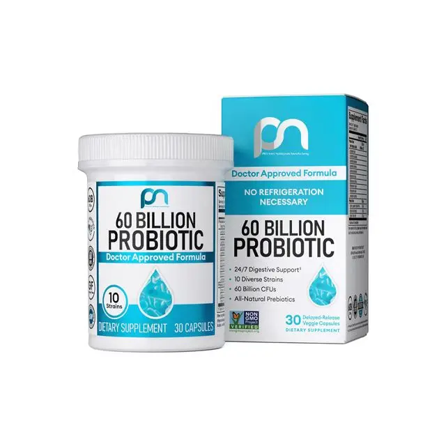 Probiotics Strains Prebiotics for Immune, Digestive & Gut Health Supports Constipation, Diarrhea, Gas & Bloating OEM