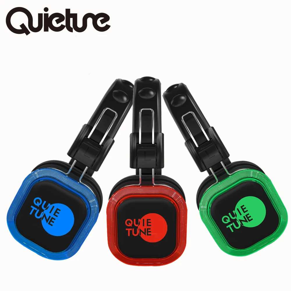 Wholesale customized silent disco headphones F39 3 radio Fms wireless headset stereo earphone recharge headphones wireless
