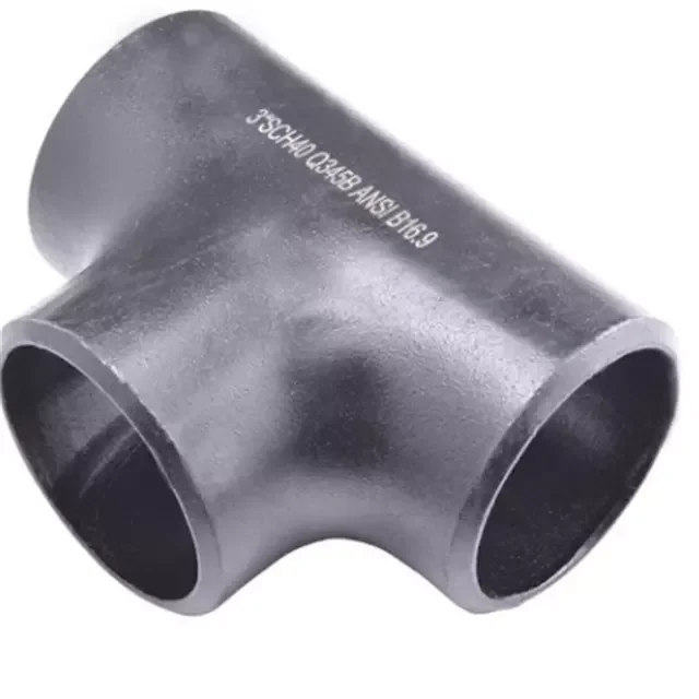 SCH40 DN50 ASTM A234 WPB Butt Weld Carbon Steel ASME B16.9 Pipe Fitting Seamless Reducing Tee