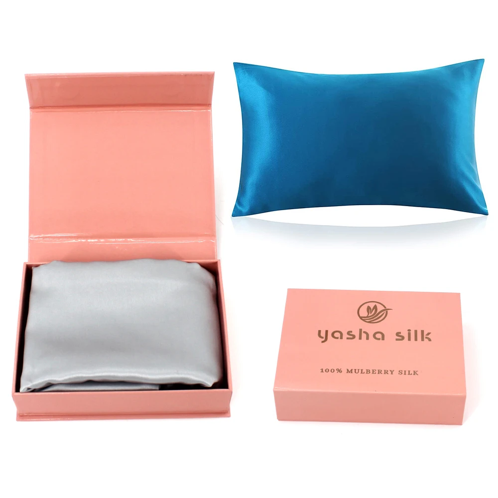 Super Soft and Breathable Preferential Price Real Silk Fabric 100% Pure Mulberry Silk Pillow Case Zipper Style