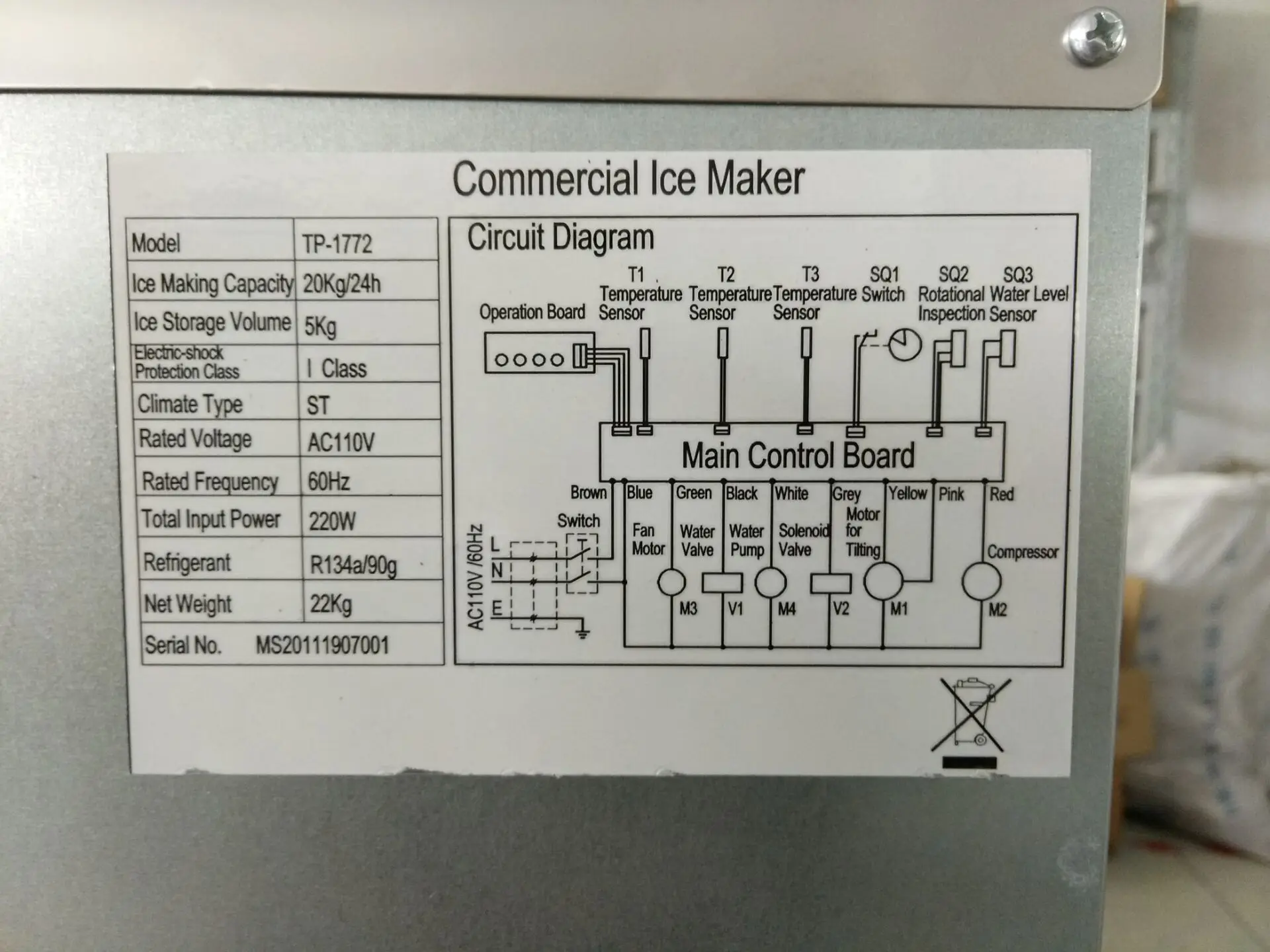 stainless steel  cube ice making maker machine
