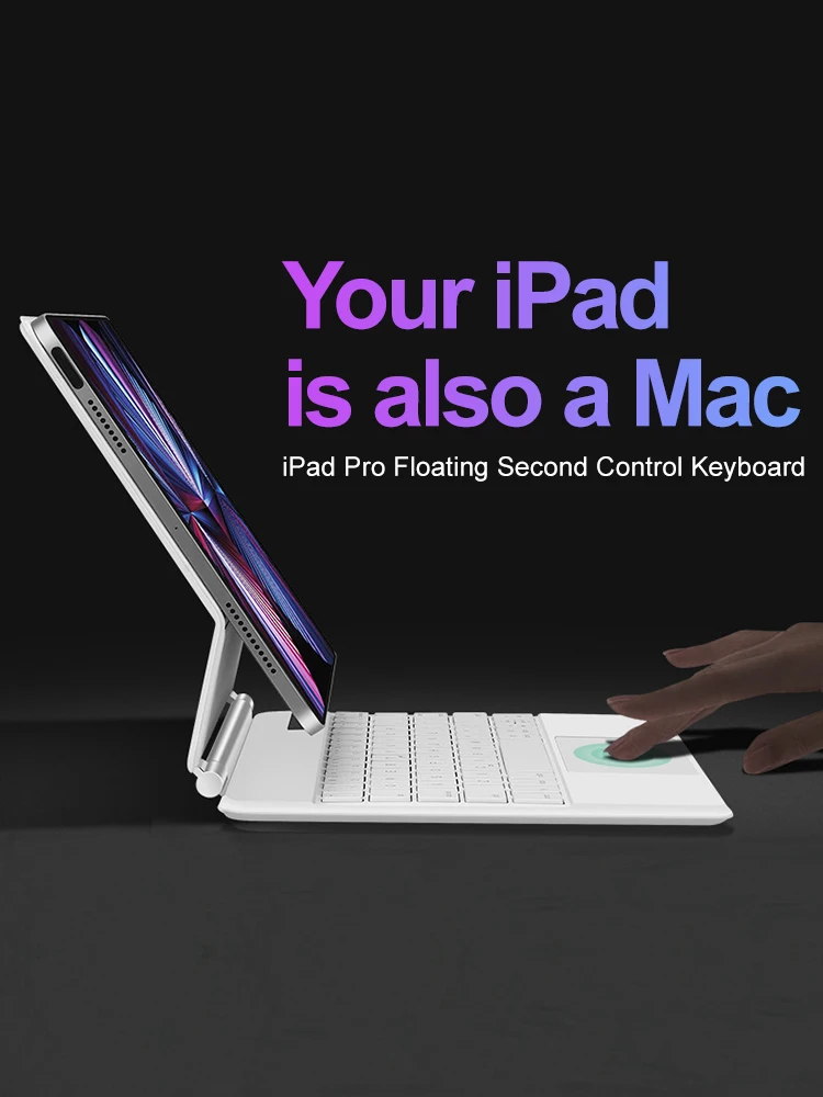 Backlighting Portable wireless Keyboard Magnetic Wireless Maglev Stand Magic Keyboard Case with Touch pad  for iPad mini 6