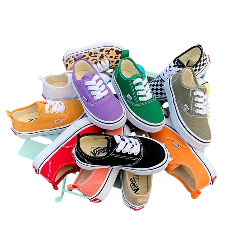 Оптовая продажа; Модная детская обувь для скейтборда с низким вырезом; Спортивная повседневная парусиновая обувь; Классическая обувь унисекс без шнуровки для скейтборда; Обувь для мальчиков и девочек