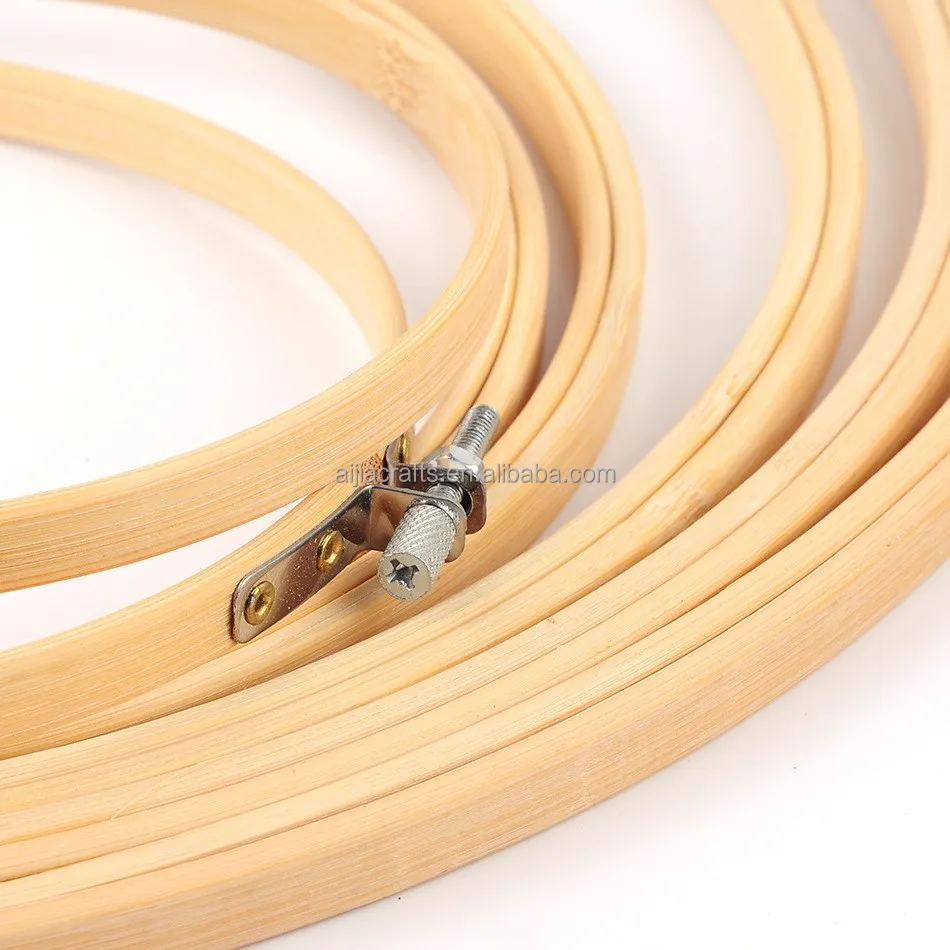 Art Craft Handy Sewing and Decoration,3-12 inch Embroidery Hoops Bamboo Circle Cross Stitch Hoop Ring for Embroidery