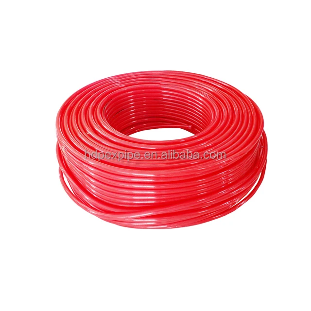 Blue Pex Piping for Plumbing Hot and Cold Water in Open Loop Radiant Floor Heating System