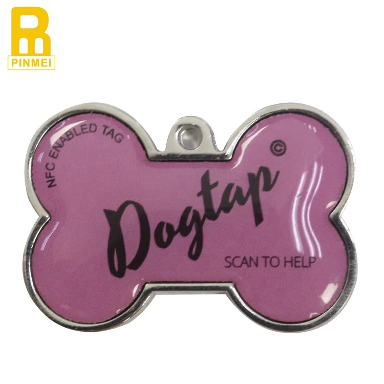 ID tag pet nfc rfid tag NFC Pet ID Collar rfid tag with unique qr code
