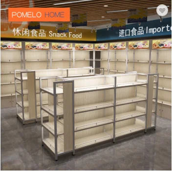 Pomelohome iron wood stand bread waterproof metal shelving nut display supermarket  shelf