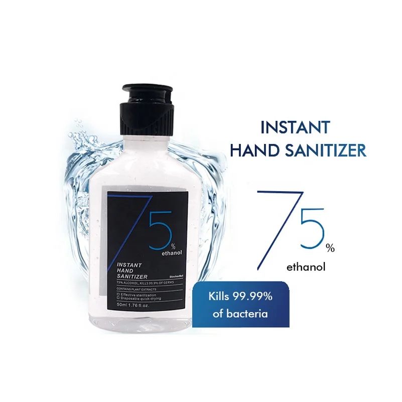 Factory Supply Custom 50 ml Sterilized Hand soap Waterless Alcohol Hand Sanitizer for Retailer